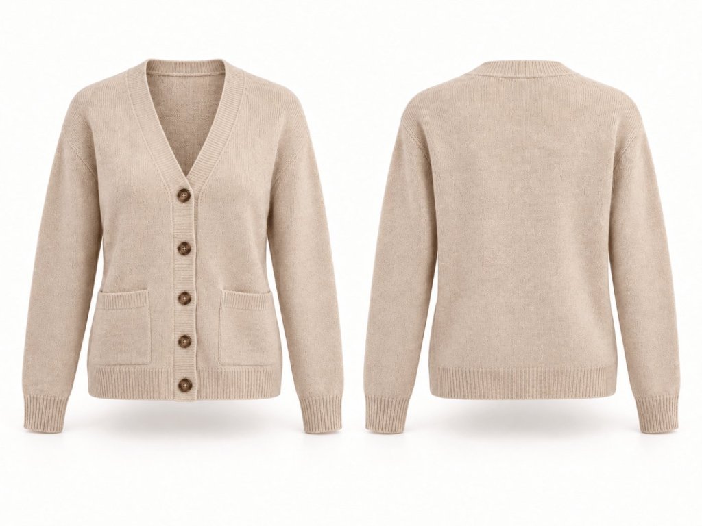 Traditional Button-Front Cardigan
