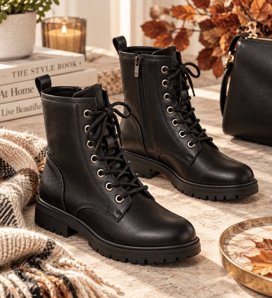 Lace-Up Ankle Boots