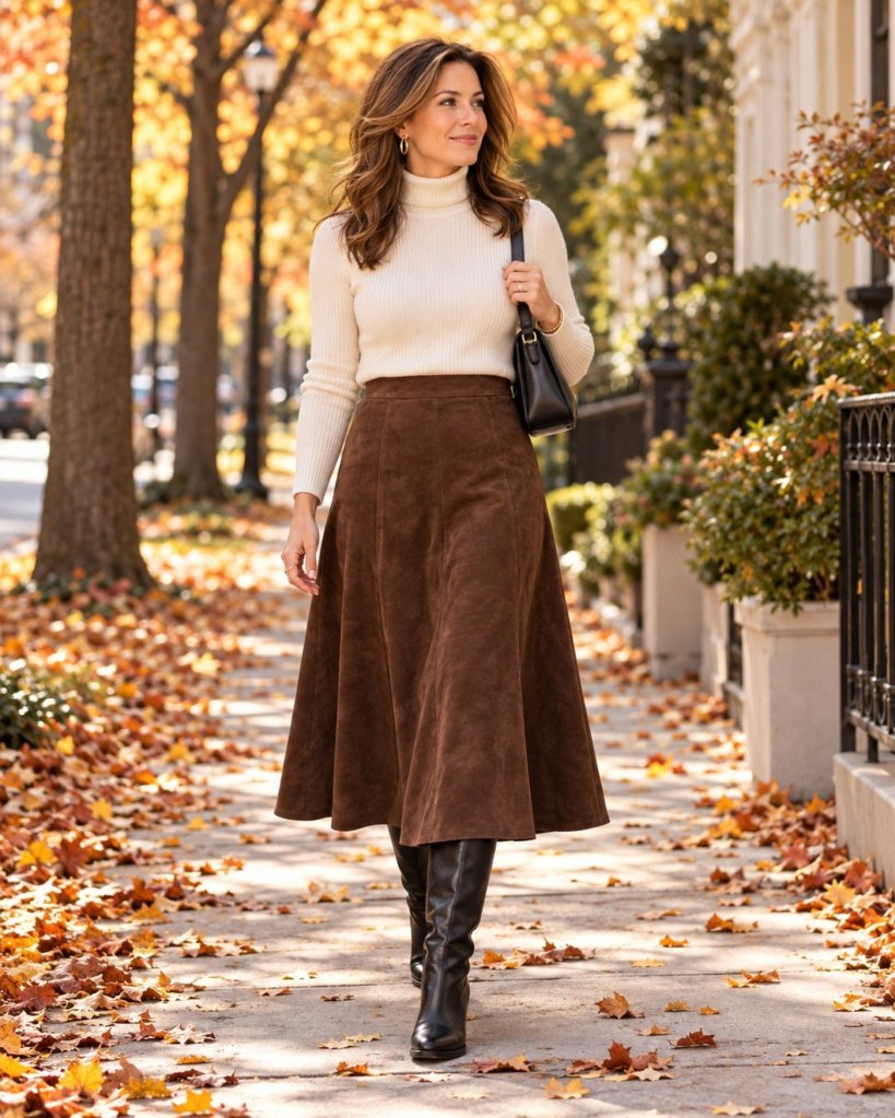 Let your boots meet the hem